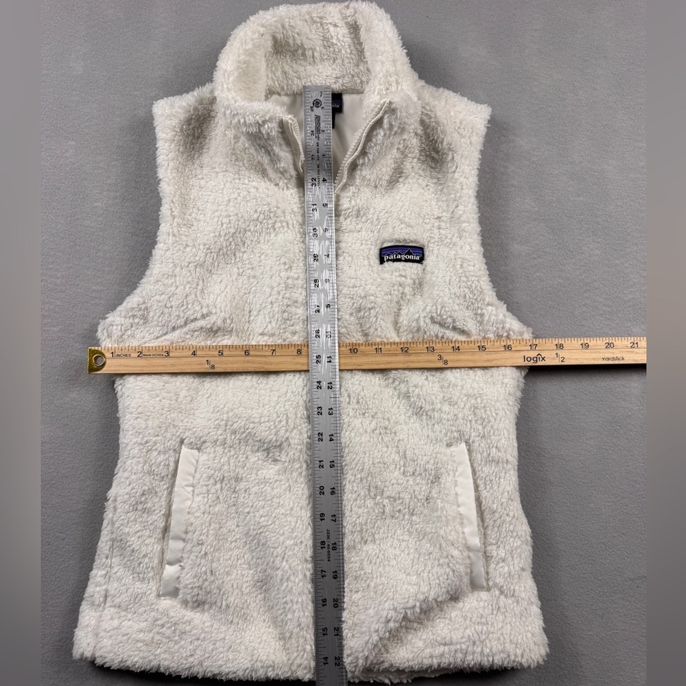 Patagonia Cream Fleece Full Zip Vest Gorpcore Hiking Camping Cabincore - Picture 6 of 8